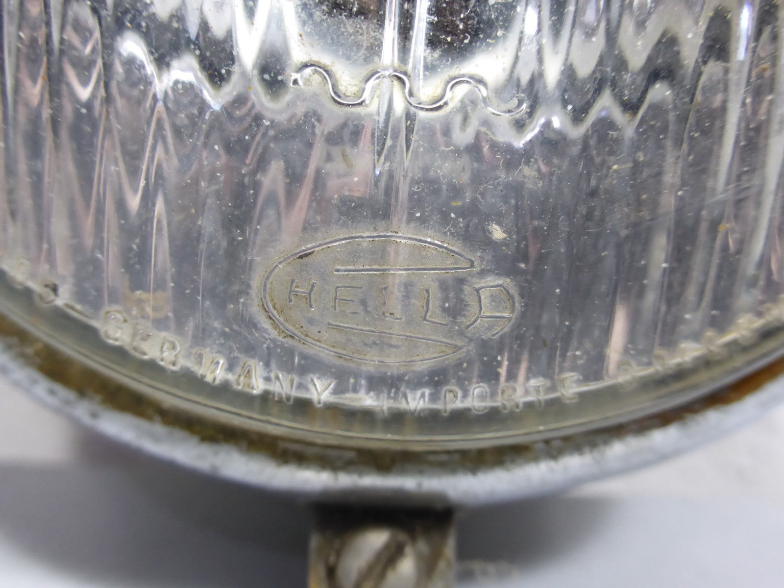 Ancien Phare Feu Arrière chromé HELLA 2-22865 Vintage Moto Mobylette Ø 107mm