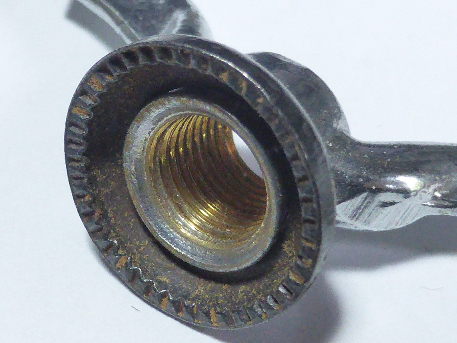 NOS 2 anciens Ecrous Papillon SOVA Velo Ancien Set Wing Nuts Brass 9.5 vintage