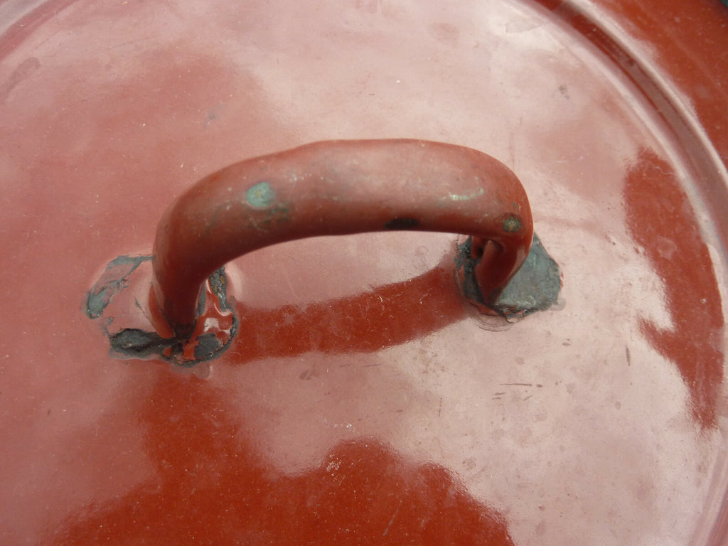 Ancienne casserole faitout émaillé charlotte vintage art deco