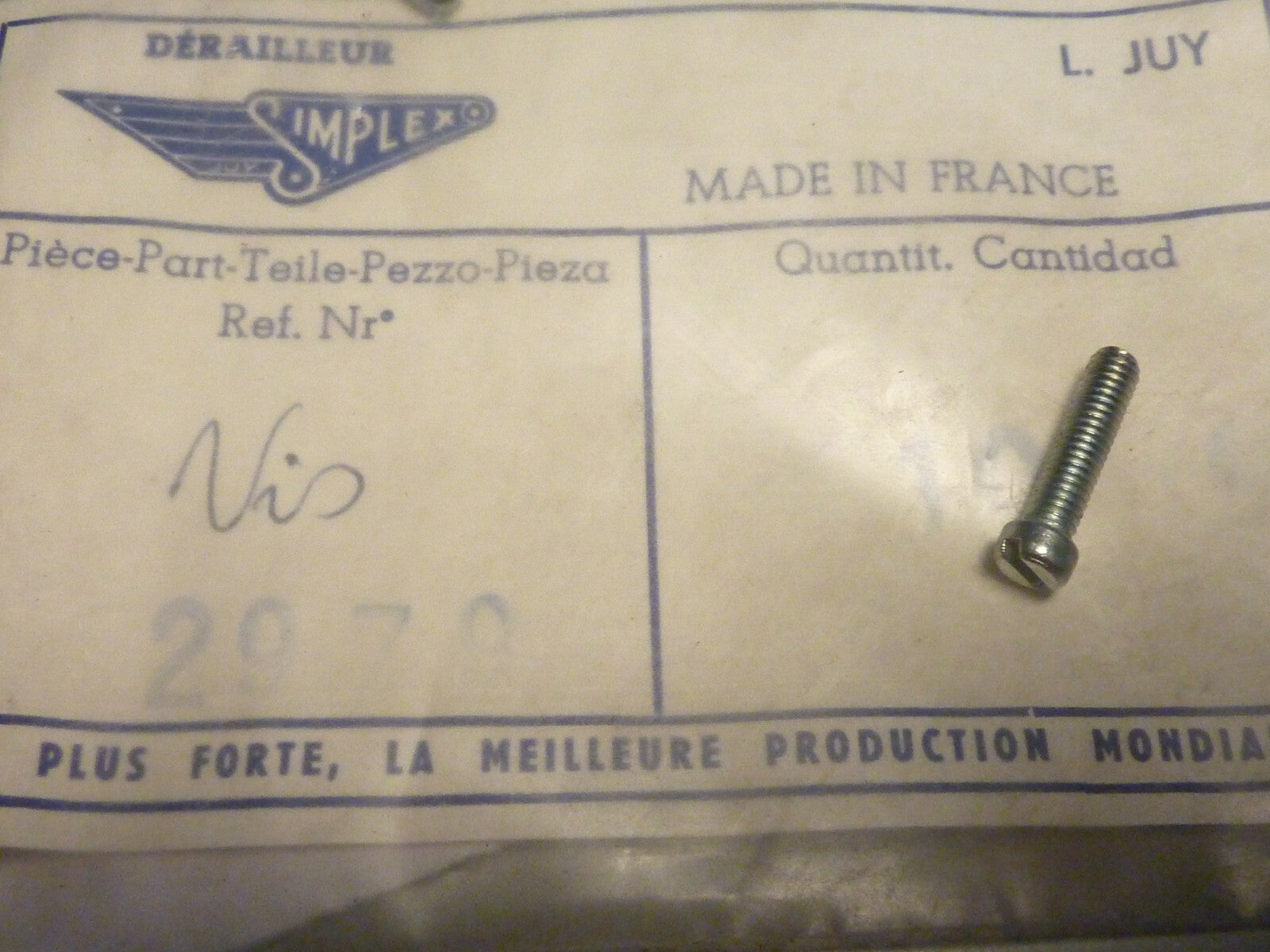 ✨ NOS neu1 vis  SIMPLEX 2979 velo vintage old bike derailleur LJ SLJ SX S SLJA✨