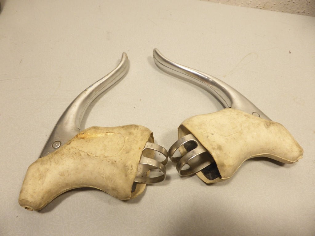 NOS RARE Leviers de frein velo vintage alu  old road bike brake levers course