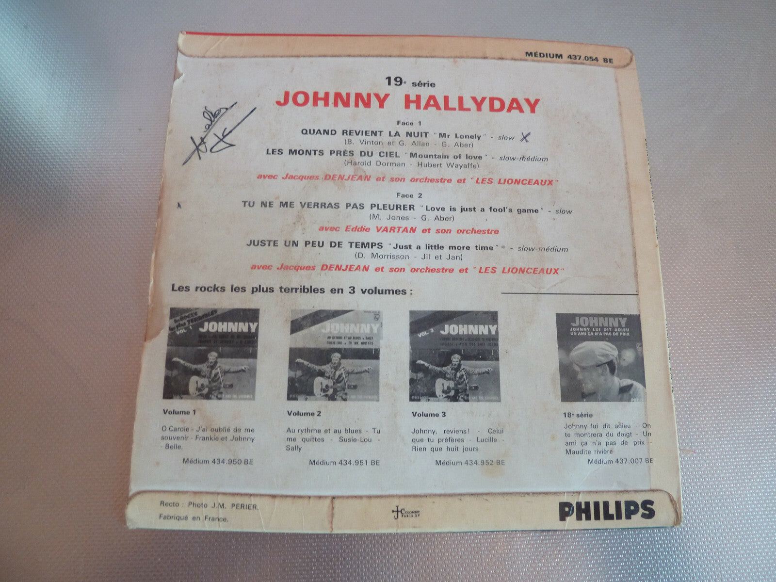 Johnny HALLYDAY     Quand revient la nuit     7'  EP 45 tours