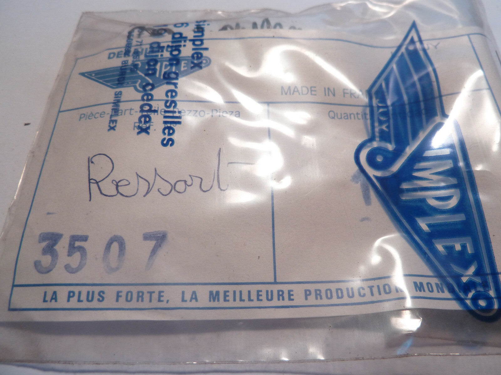 NOS 4 ressorts spring Blocage rapide-Quick releases NEUF NOS SIMPLEX JUY 3507