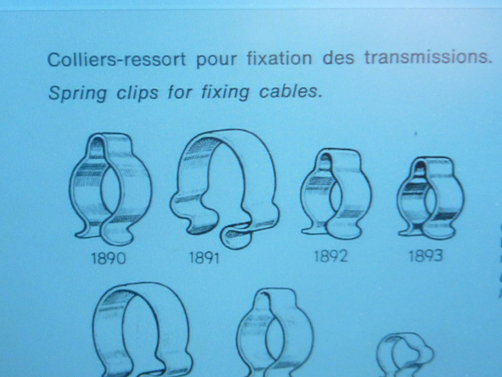2 collier huret ressort fixation transmission spring clips for fixing cables