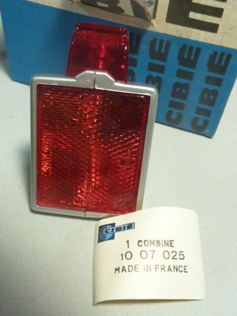 NOS CIBIE  FEU PHARE ARRIERE ANCIEN VELO BICYCLE randonneur neuf d'époque