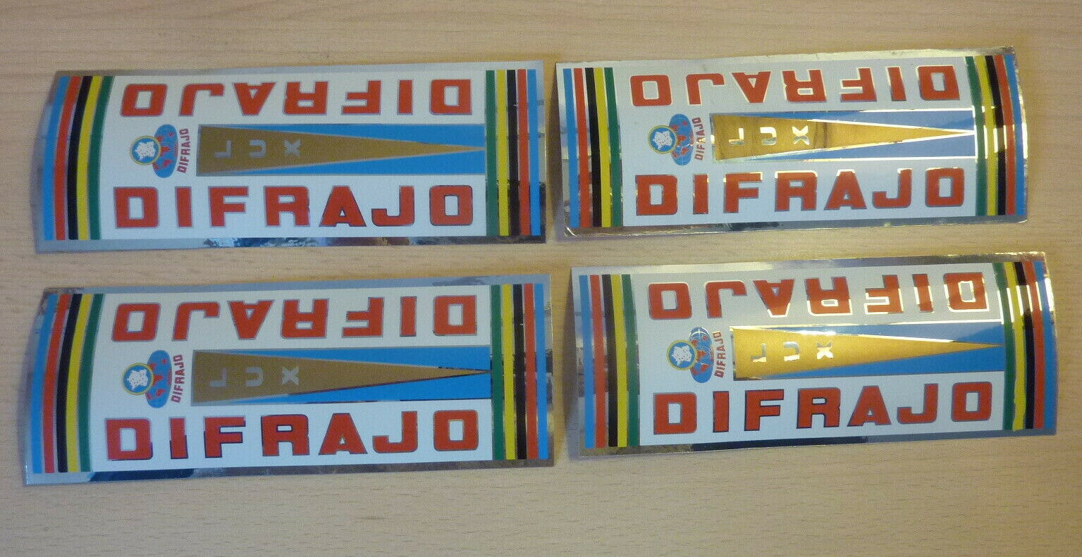 ✨NOS NEU Difrajo Vintage 4 Stickers bike / 4 autocollant velo✨