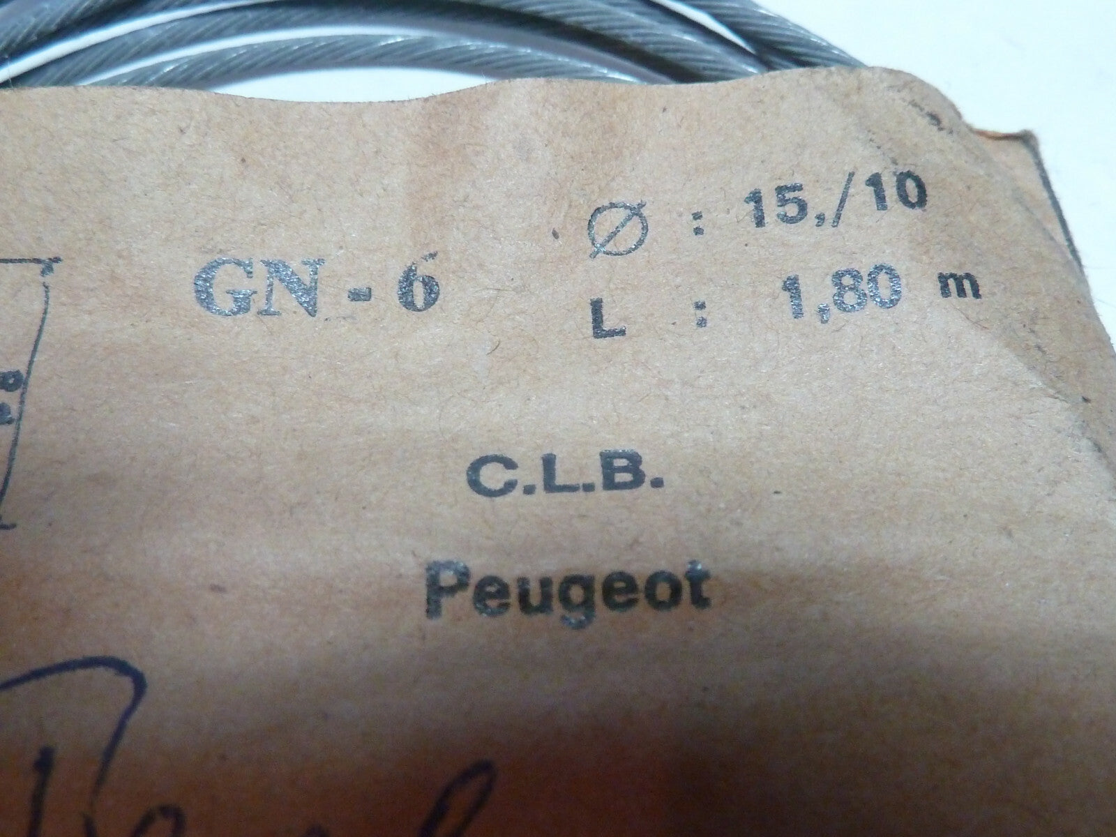 NOS neu cable CLB peugeot 1m80 vintage