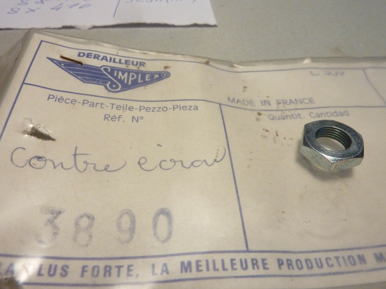 NOS parts    vintage simplex vis contre ecrou 3890 derailleur SX