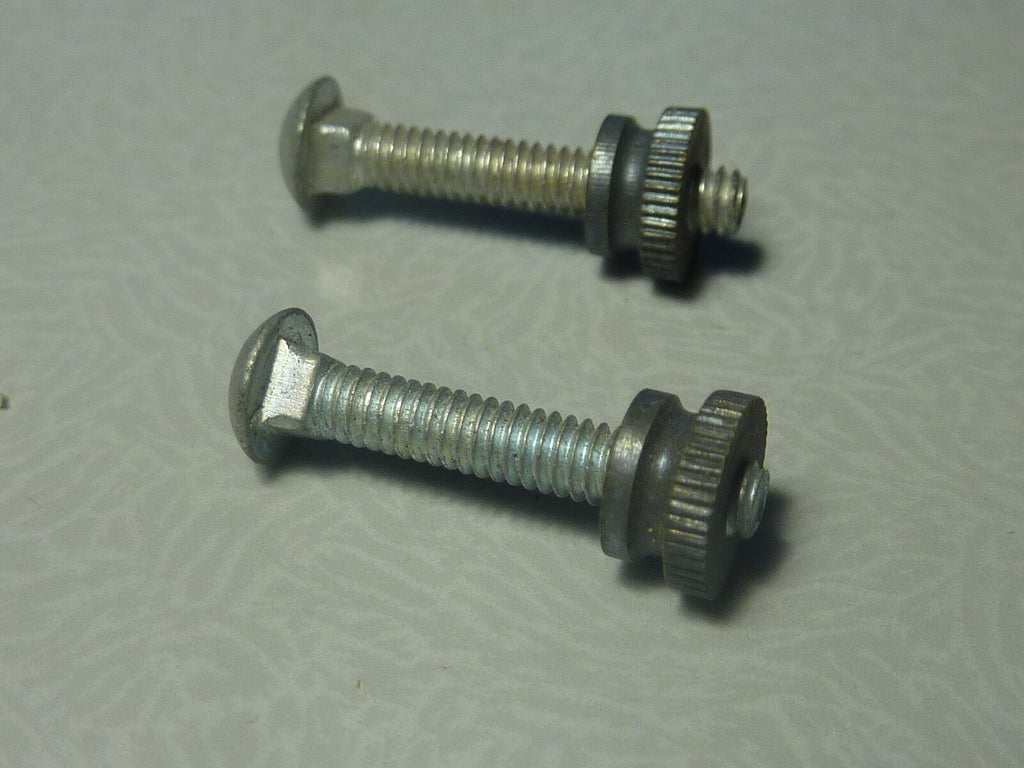NOS neu ancien molette tète ronde  méplat 2 vis bolt screw acier  vintage