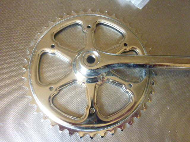 NOS original Pédalier 44 dents 170 chromé THUN  vintage old bicycle crankset