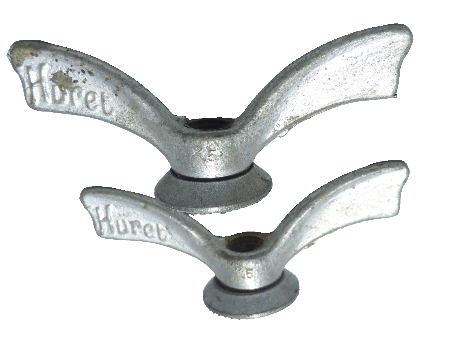 ✨NOS Neu 2 Écrous Papillon Vélo Ancien laiton Huret Wing Nuts 8.5 mm Vintage✨
