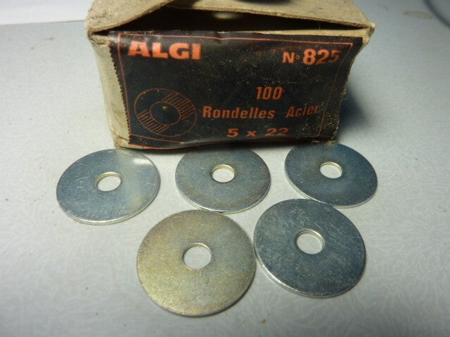 NOS Algi 5 Rondelles 5x22 velo vintage cyclo moteur mobylette