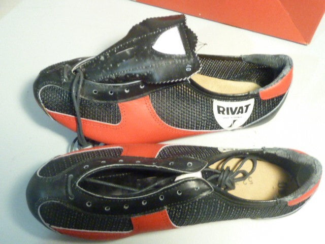 Chaussures cyclisme ancienne RIVAT  523 scarlato Made in France taille 39 / 40