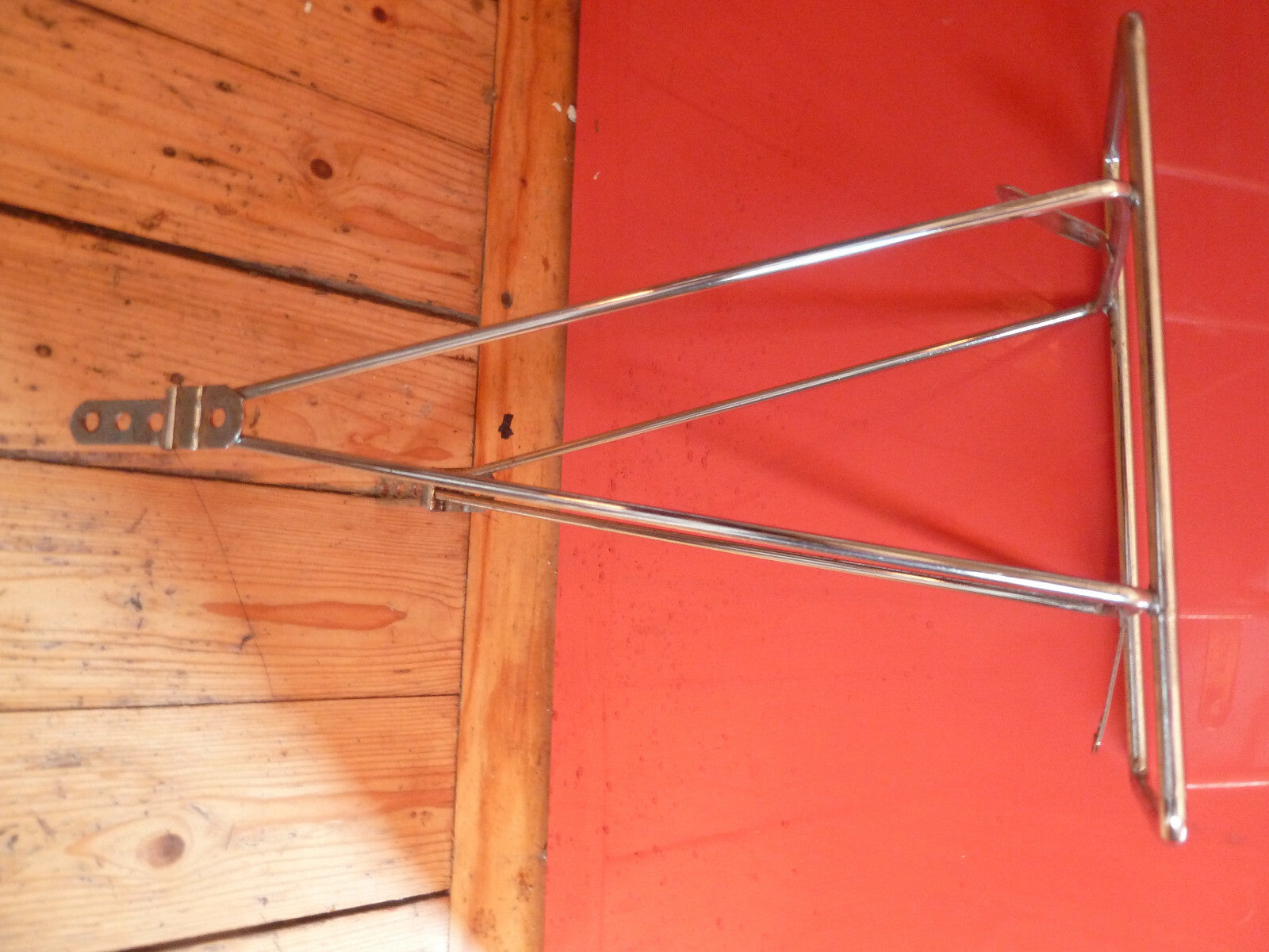 velo ancien - porte bagages acier chromé F.FIOL H=32 cm L 20x8 cm enfant pliable