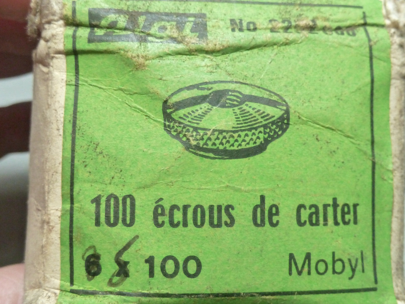 ✨ NOS Molette ALGI Mobylette Ancienne Écrou Carter 5x100 Vintage Ancien Stock✨