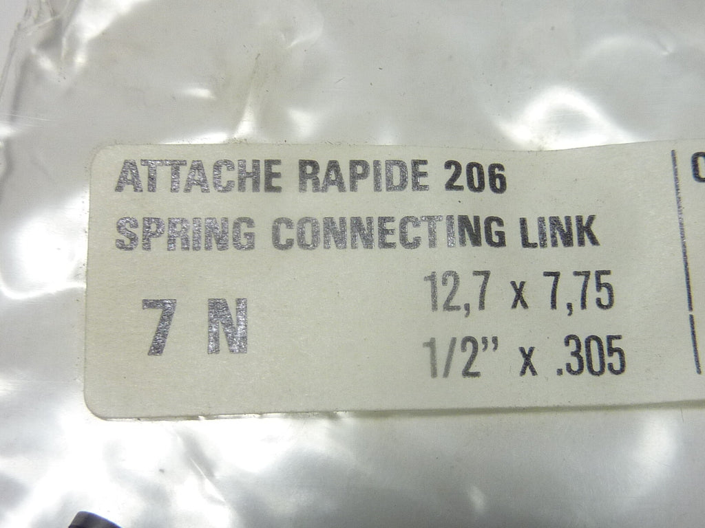 NOS Attache rapide 206 standard chaine 12,7 x 7,75 ou 1/2"x .305 ancien stock 7N