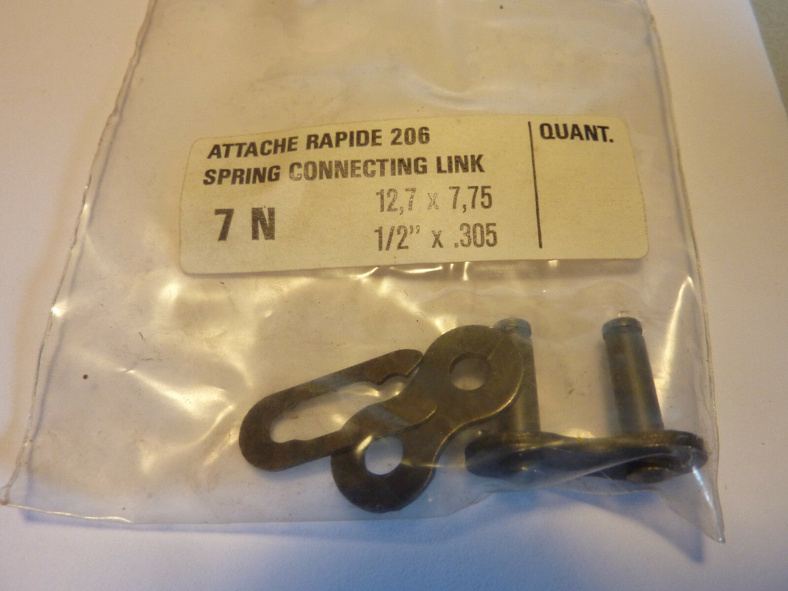 ✨1 Attache rapide chaine moto 12.7x7.75 SEDIS original 1/2"x.0.305 ancien stock✨