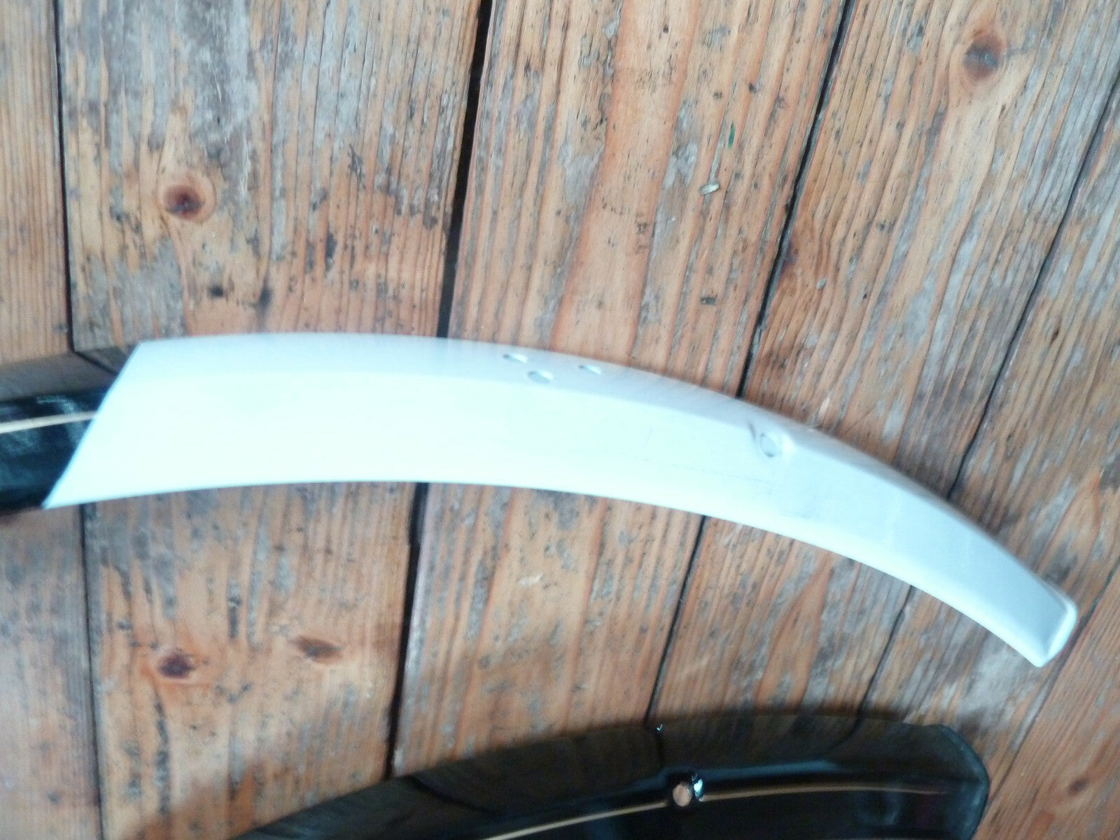 vintage Paire Garde-Boue Garde-Boue noir blanc liseré doré Vélo type hollandais