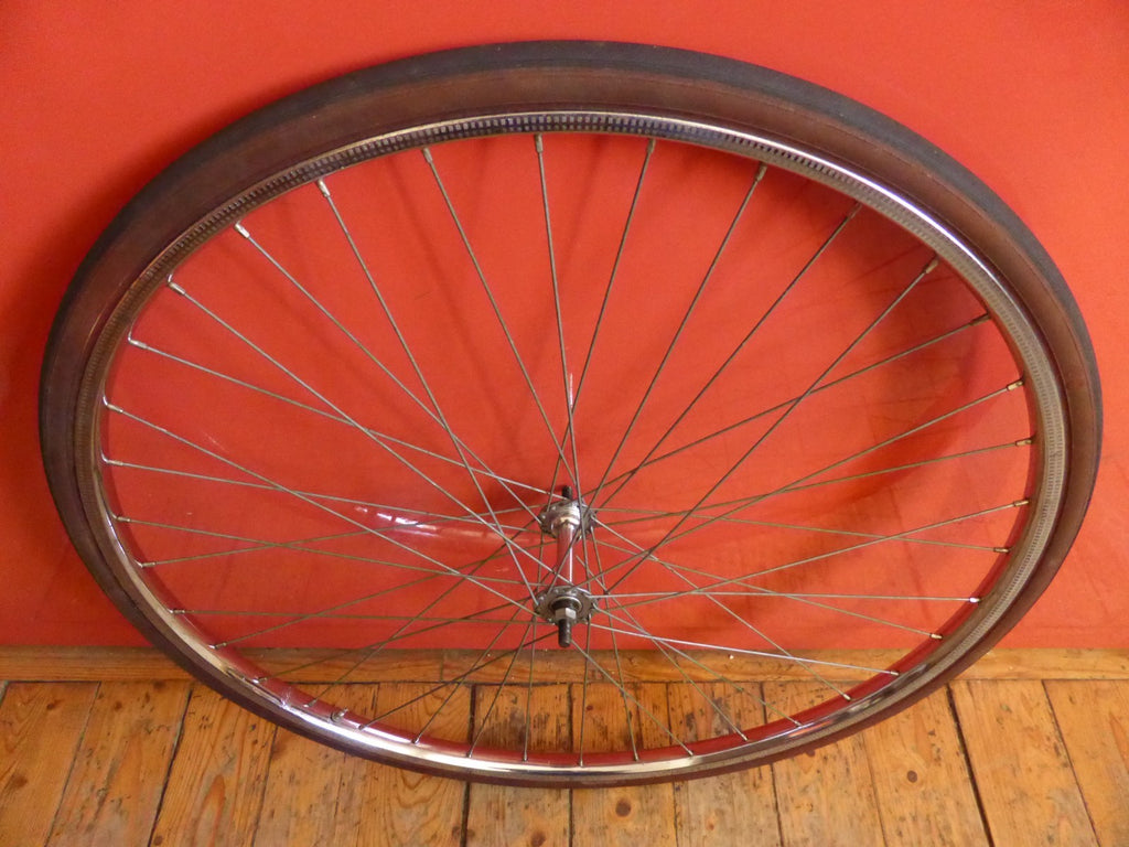 ✨NOS Roue avant velo vintage 650A (590) – 1975 – jante chromée - pneu Michelin✨