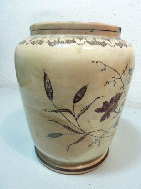 Vase pot a orge céramique faïence A. H. ANNABURG  graupen GERMANY -  1874 - 1923