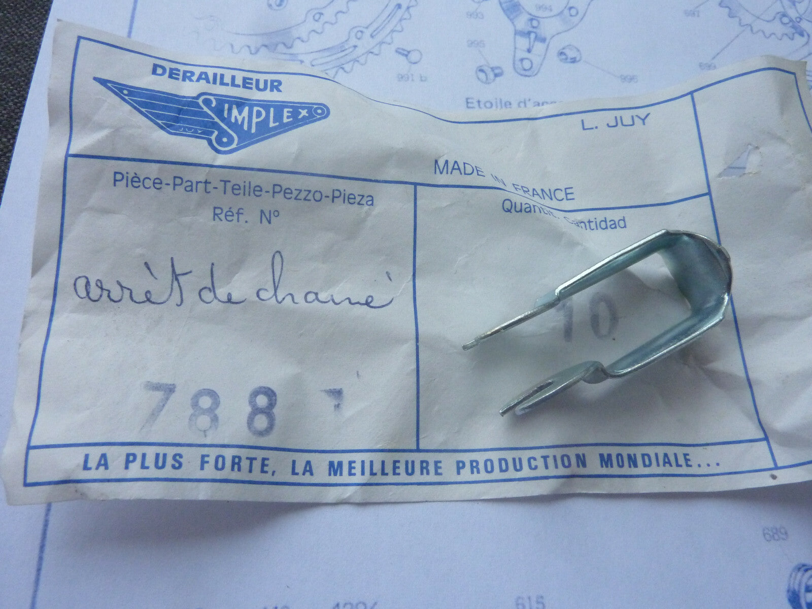 ✨ NOS Arrêt de Chaine / Fourche de Tendeur Simplex 788 – T232 / T234 NEU ✨