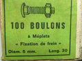 ✨ NOS NEU algi boulons 2 vis méplat collet fixation de freins velo cyclo 5x30 ✨