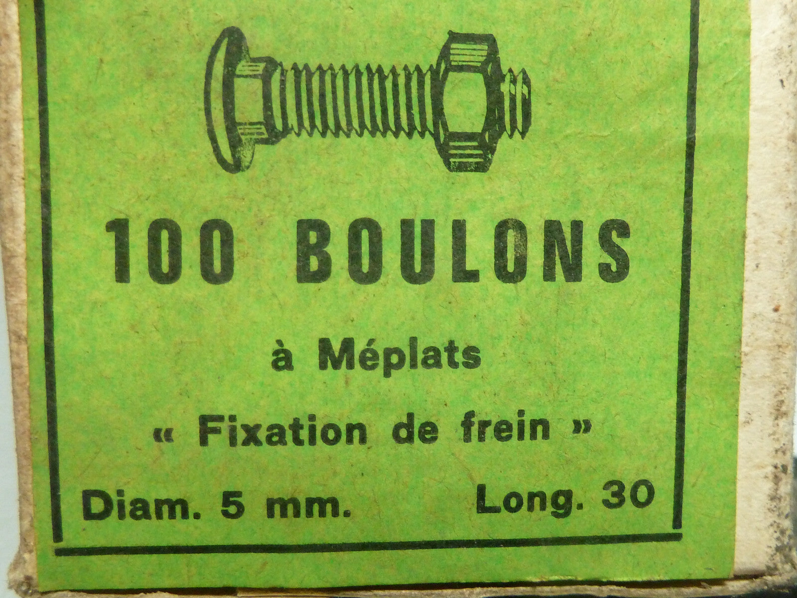 ✨ NOS NEU algi boulons 2 vis méplat collet fixation de freins velo cyclo 5x30 ✨
