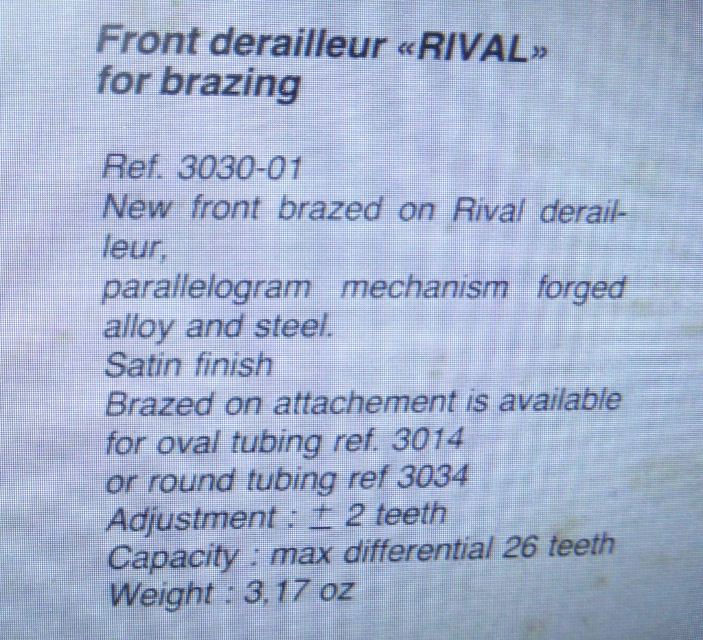 ⭐NOS Huret Rival (3030-01) Vintage Front Mech – 1980s – ancien stock  ⭐