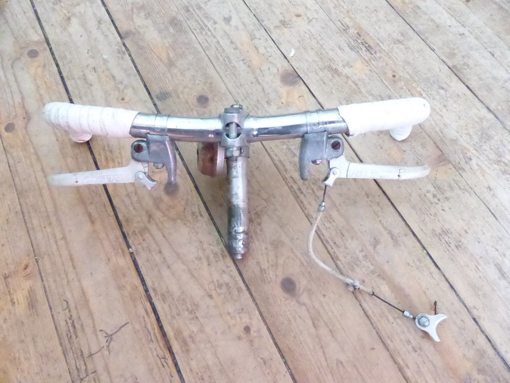 ancien guidon velo chromé vintage Peugeot motobecane gitane randonneur Pivo 22.2