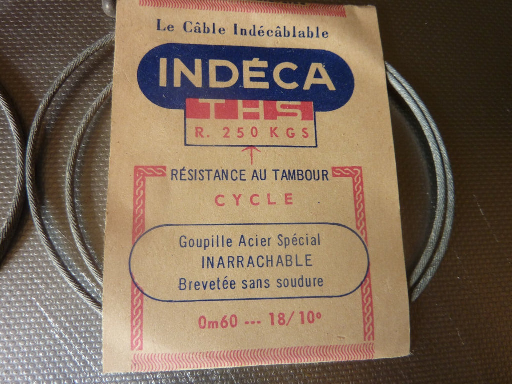 ✨✨  NOS lot  2 Câble Acier de Frein Vintage pour Vélo 0.6 M Indeca vintage✨ ✨