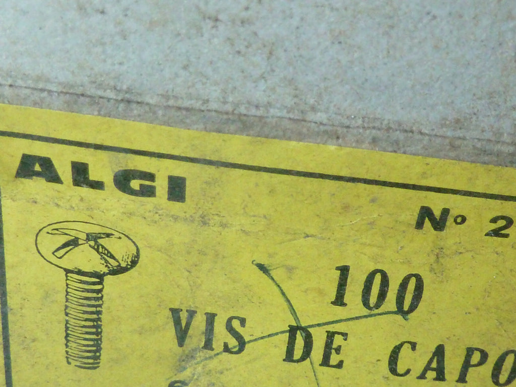 ✨ NOS Vintage ALGI 2 Vis Longues Capot / Carter Peugeot Cruciforme – 6x19 mm✨