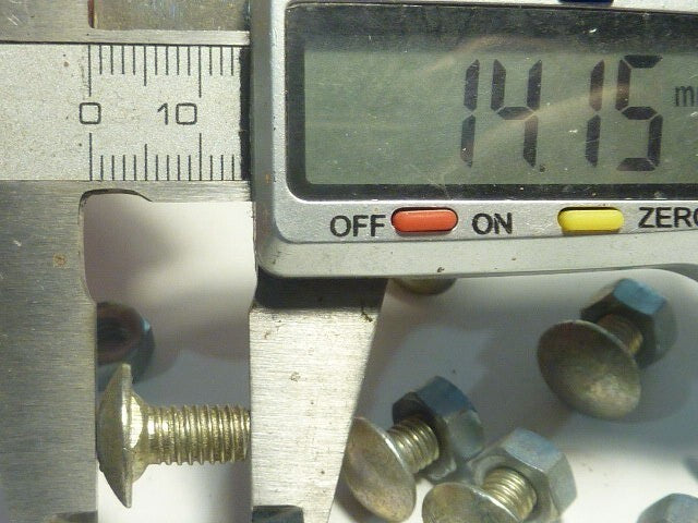 NOS 7 tète ronde bombé méplat  vis bolt screw acier  boulon vintage