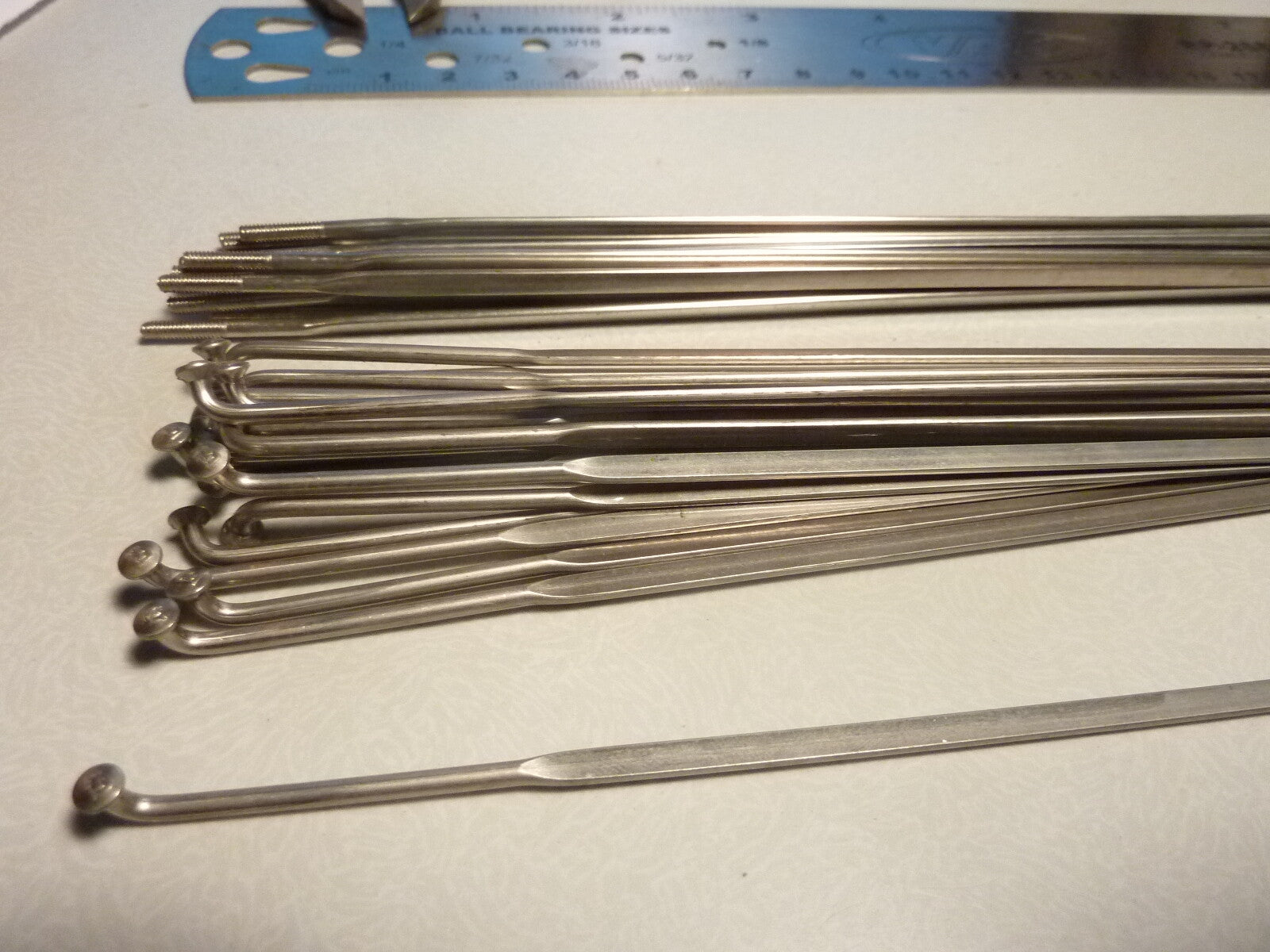 NOS 18 anciens vintage Acier Bicyclette Rayons plats 245 mm  vélo