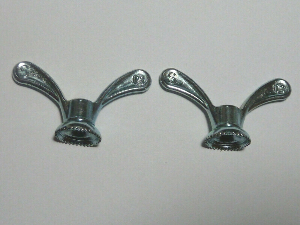 2 anciens Ecrous Papillon Velo Ancien Set Wing Nuts Brass 8 mm vintage Sova