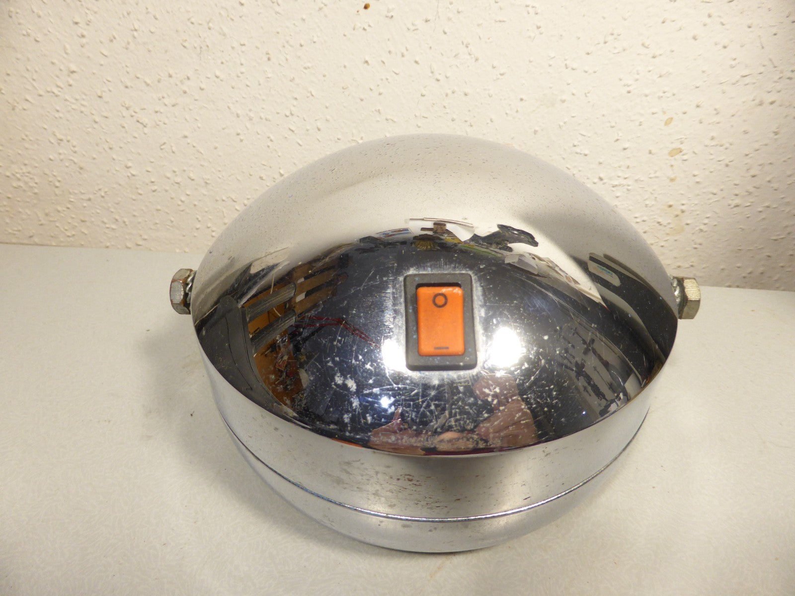 ✨ Ancien  phare rond chromé Ø 142   Motobecane  PEUGEOT   cyclomoteur mobylette✨