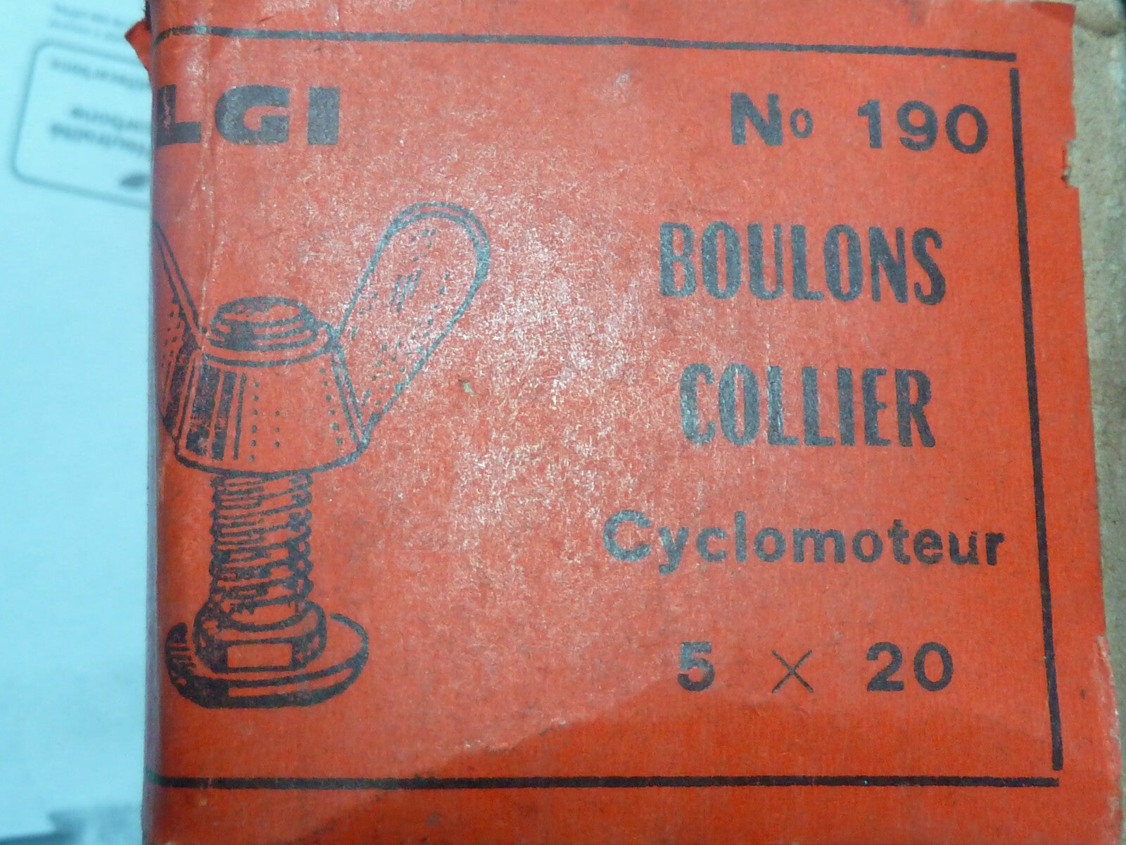 NOS Algi boulons collier cyclomoteur solex velo motobecane mbk Peugeot vintage