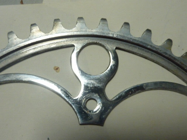 NOS vintage CHAINRING  - 46 - Plateau acier chromé BCD 95 velo vintage