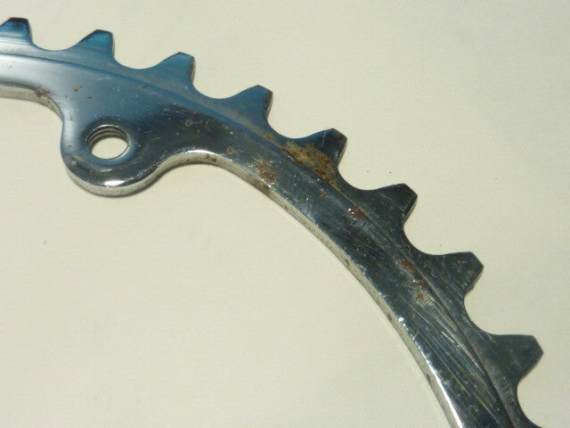 vintage CHAINRING  - 40 - Plateau acier chromé trous de Ø 5 mm