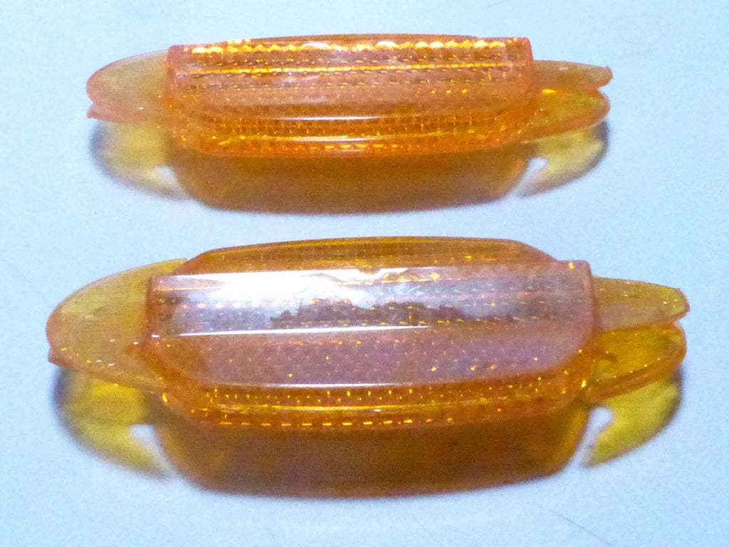 2x TPL bicycle reflector spoke spotlight cat eyes orange 04011  catadioptre velo