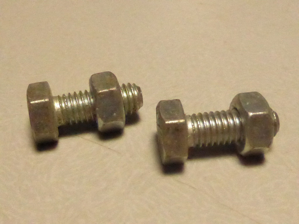 2 BOULONS DE FIXATION VIS ECROU ACIER  VELO VINTAGE  dynamo phare catadioptre