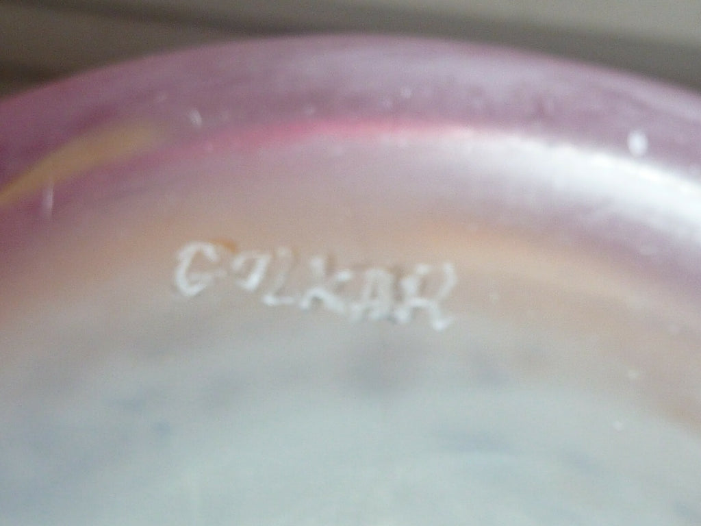 Perses verrerie Golkar Glass  2 pièce bouteille et vase signée verre soufllé
