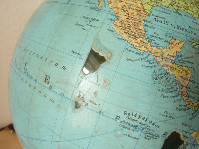ANCIEN GRAND GLOBE TERRESTRE MAPPEMONDE COLUMBUS ERDGLOBUS BERLIN