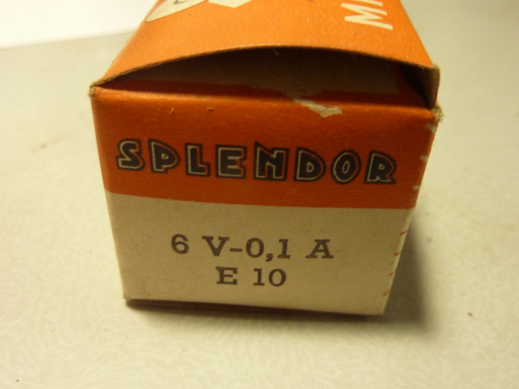 10 lampes  AMPOULES  vintage Splendor  A VIS 6V 0,1A sph 15 mm E10