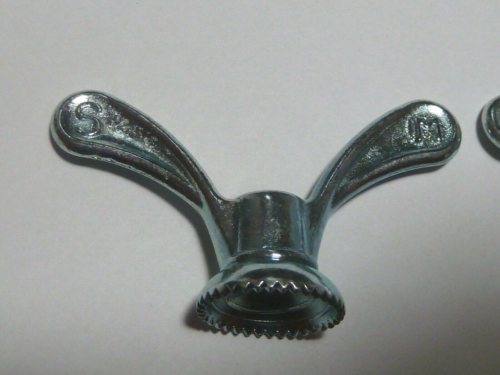 2 anciens Ecrous Papillon Velo Ancien Set Wing Nuts Brass 8 mm vintage Sova