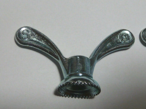 2 anciens Ecrous Papillon Velo Ancien Set Wing Nuts Brass 8 mm vintage Sova