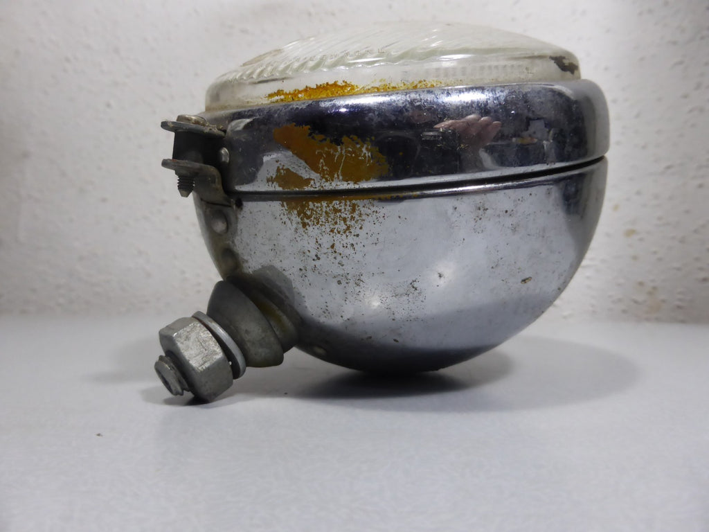 Ancien Phare Feu Arrière chromé HELLA 2-22865 Vintage Moto Mobylette Ø 107mm