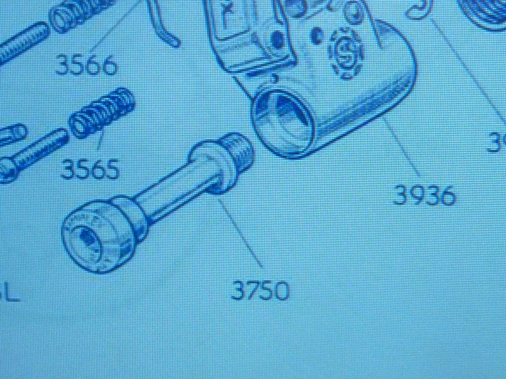 NOS axe axle  vis screw dérailler SLJ simplex parts 3750