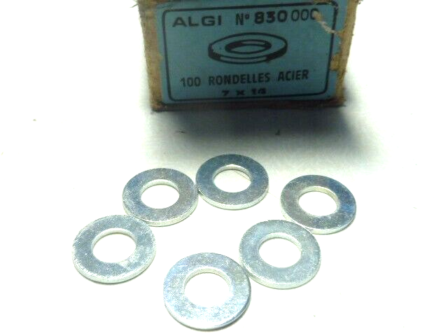 NOS NEU 6 BAGUE rondelle coupelle  VINTAGE 7x14 mm