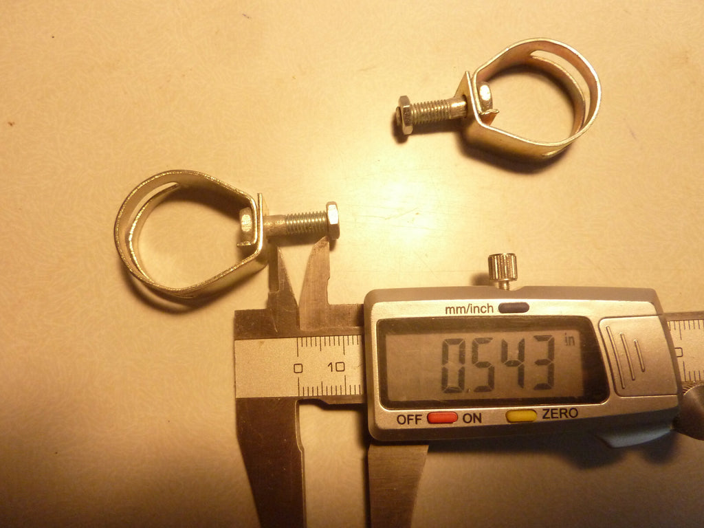 ✨2 Colliers Serrage Leviers Freins Vélo Vintage Ø23,5 mm Old Bike NOS CLB 30124✨