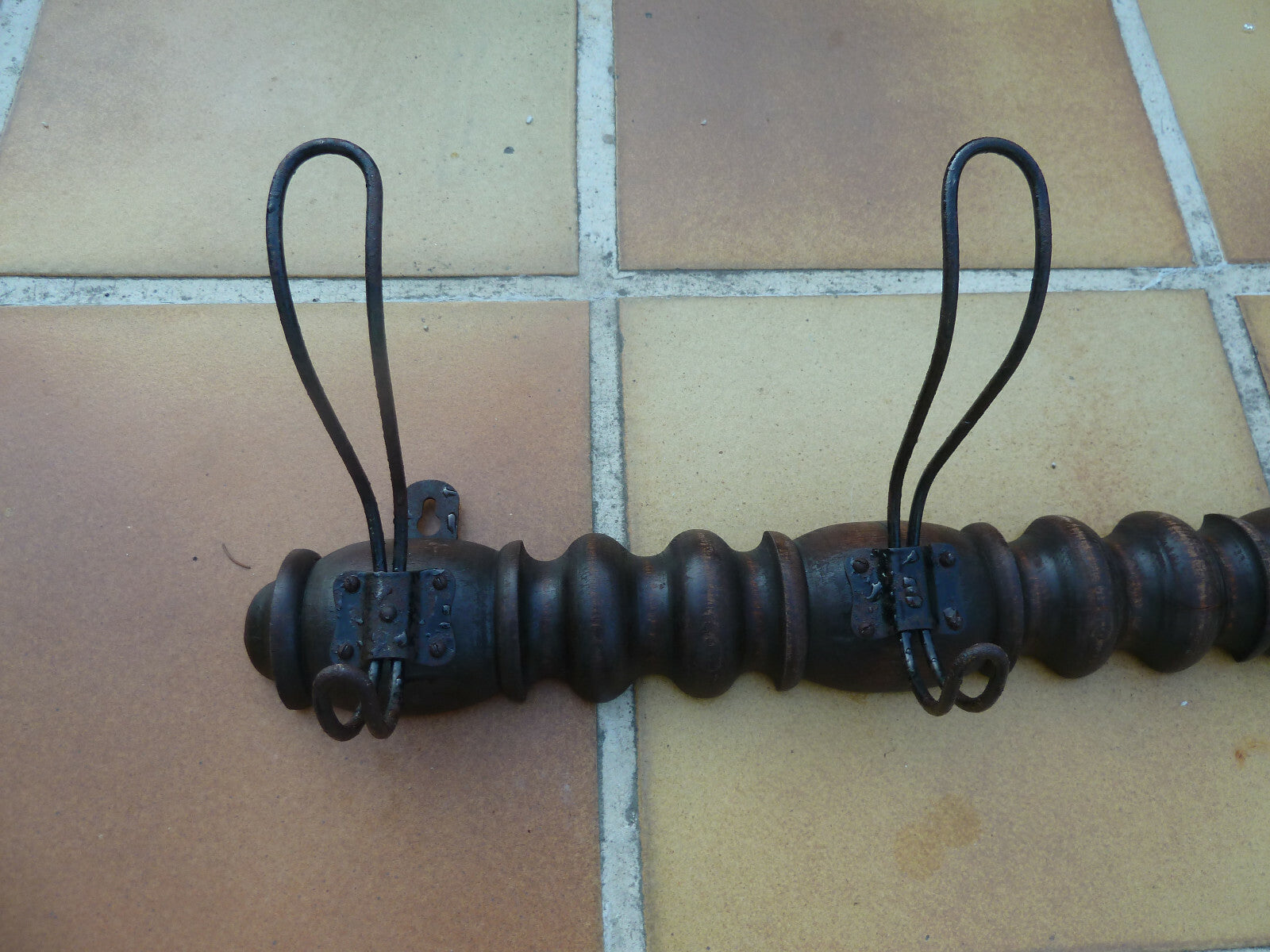Rustique Ancien PORTE MANTEAUX bois tourné  Bistrot loft brasserie atelier deco